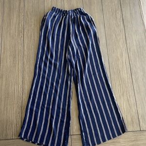 Forever 21 striped beach pants blue/white XS